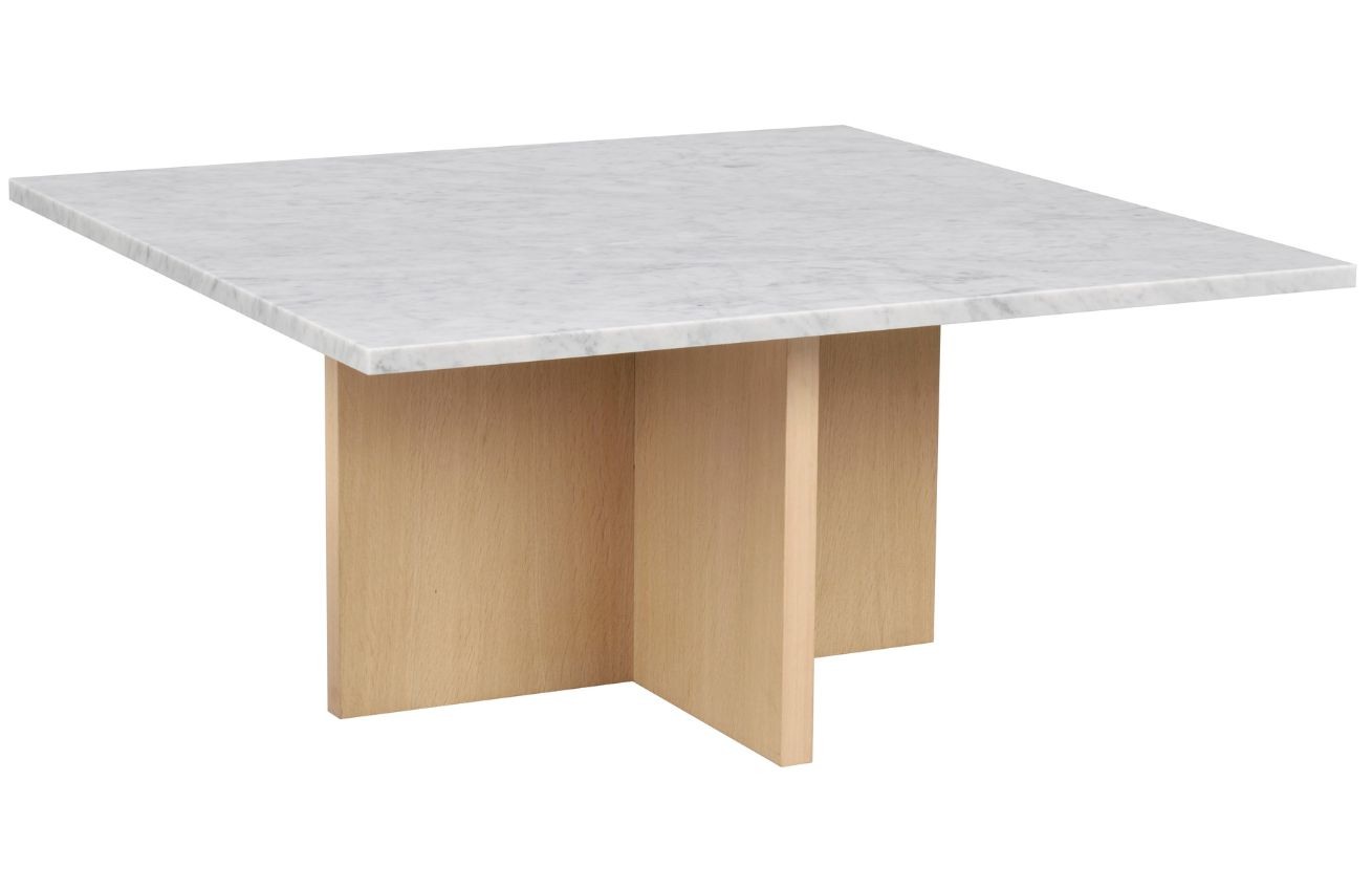Bílý mramorový konferenční stolek ROWICO BROOKSVILLE
