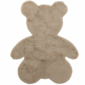 Béžový koberec J-line Bear ve tvaru medvěda