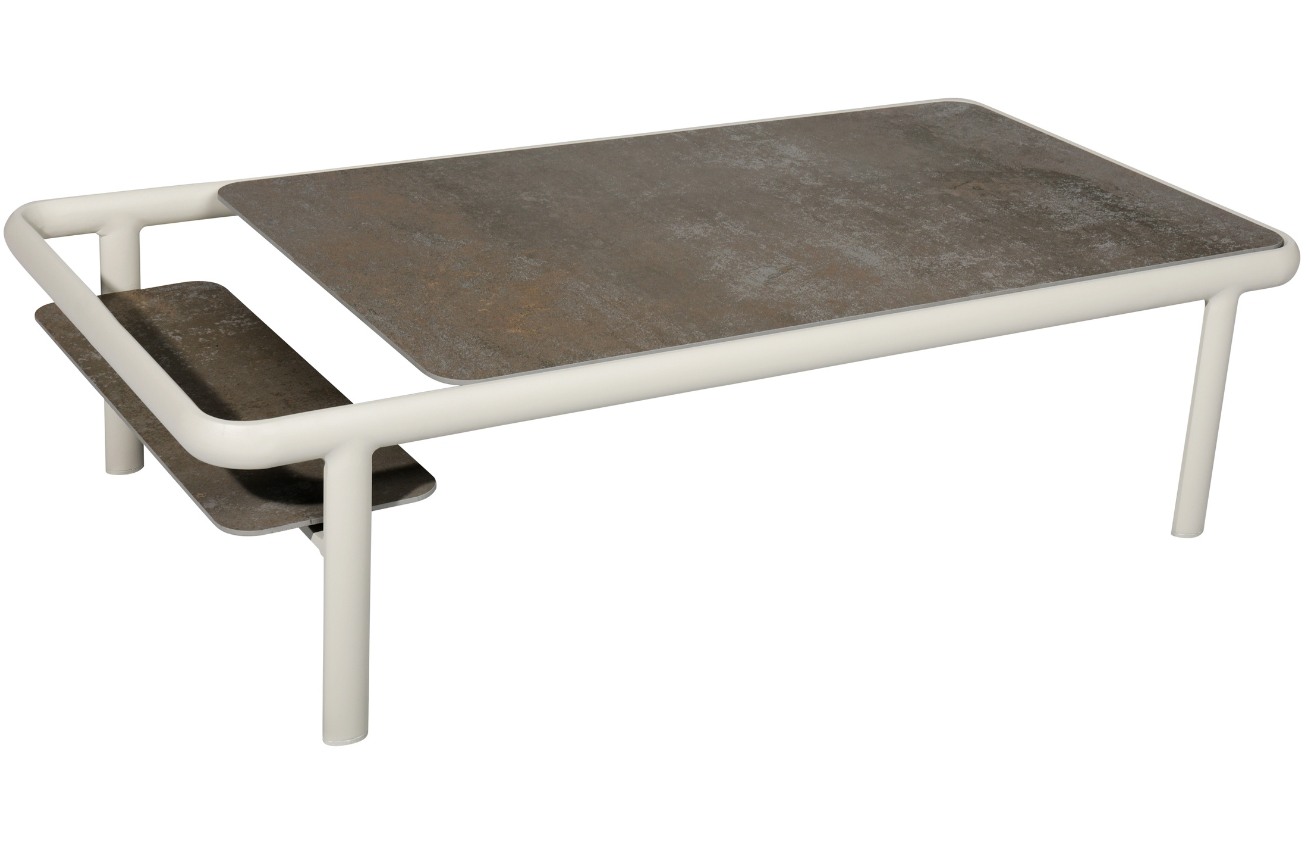 Šedohnědý keramický zahradní konferenční stolek No.106 Mindo