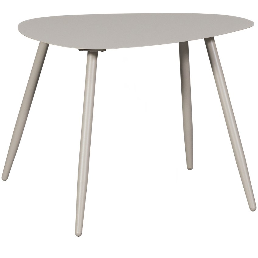 Hoorns Světle šedý kovový zahradní odkládací stolek