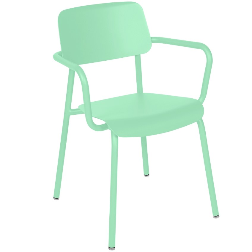Opálově zelená hliníková zahradní židle Fermob