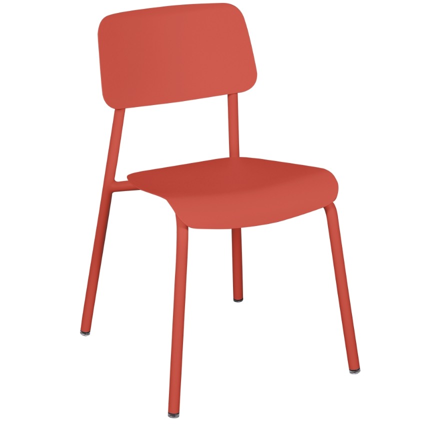 Oranžová hliníková zahradní židle