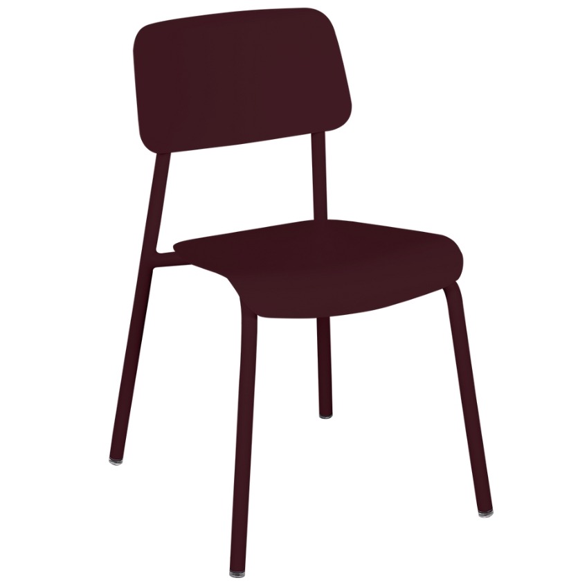 Třešňově červená hliníková zahradní židle