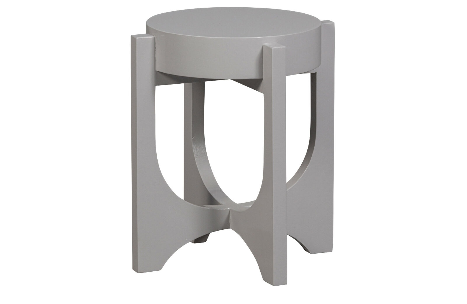 Hoorns Světle šedý dřevěný odkládací stolek