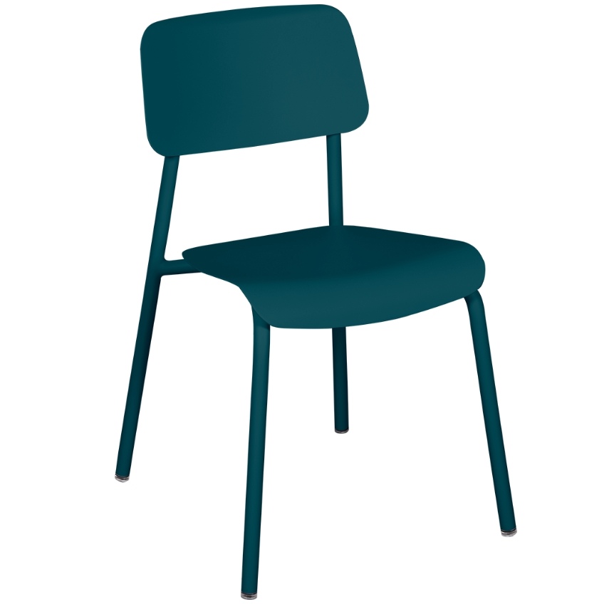 Modrá hliníková zahradní židle