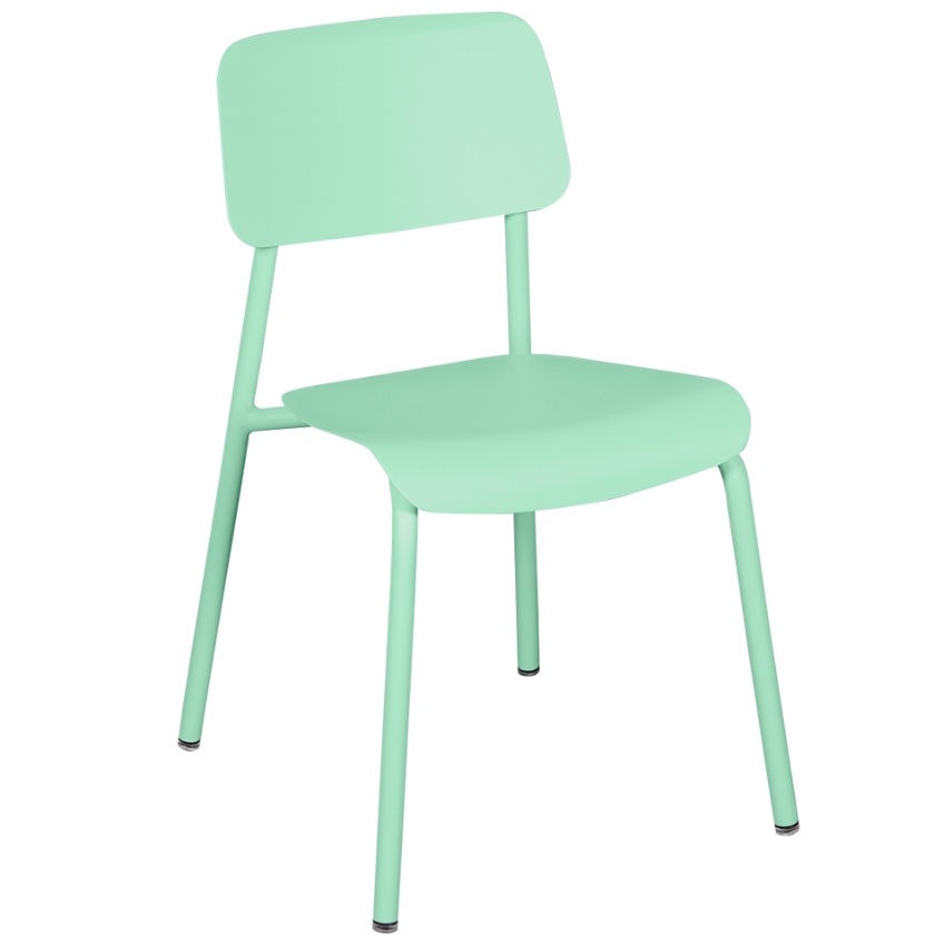 Opálově zelená hliníková zahradní židle