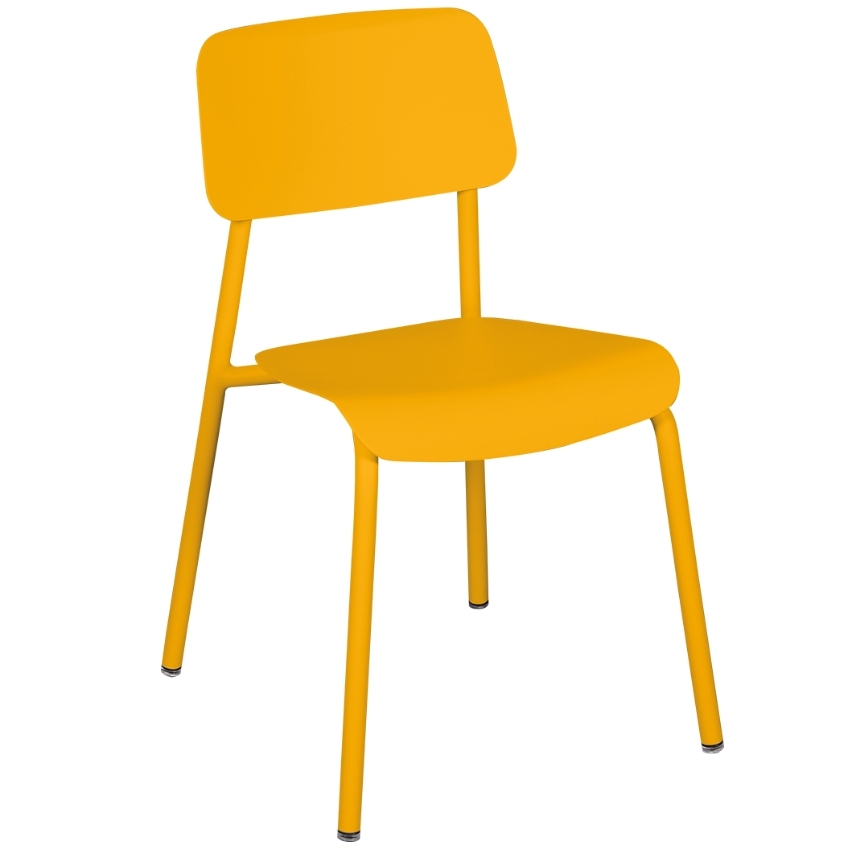 Žlutá hliníková zahradní židle