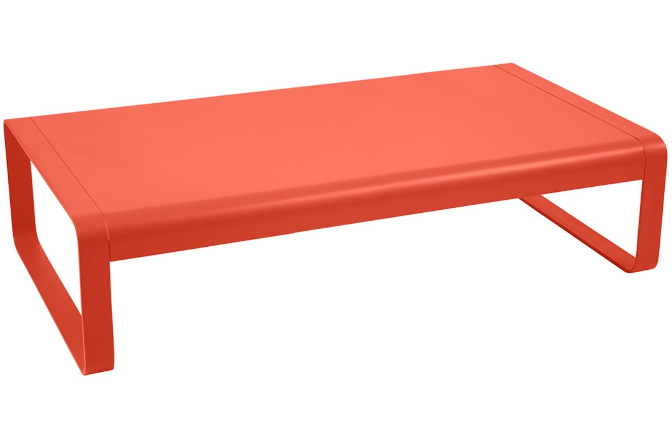 Oranžový hliníkový zahradní konferenční stolek Fermob Bellevie