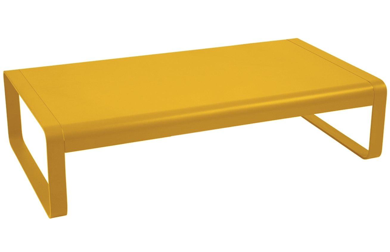 Žlutý hliníkový zahradní konferenční stolek Fermob Bellevie