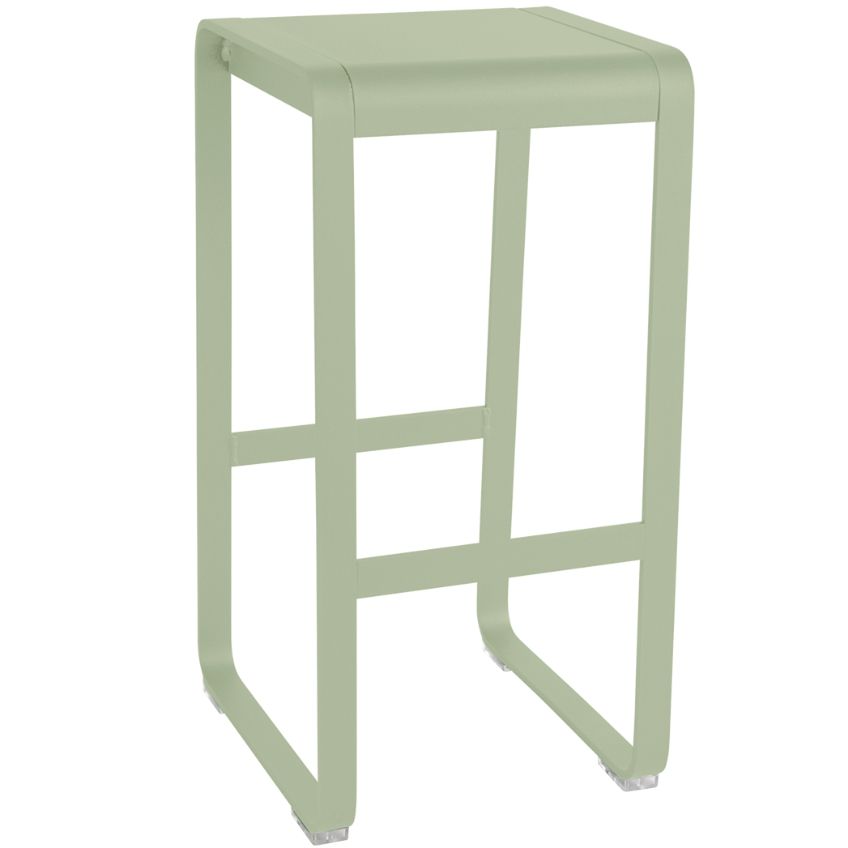 Světle zelená hliníková zahradní barová židle