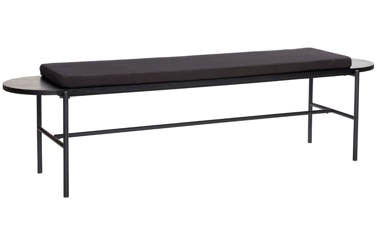 Černá dřevěná lavice Hübsch Norm 180