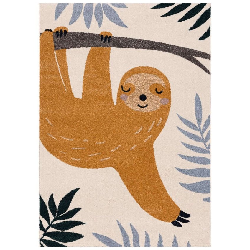 Yellow Tipi Barevný dětský koberec Happy Sloth