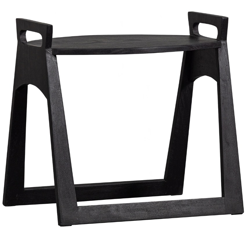 Hoorns Černý dřevěný odkládací stolek Forie