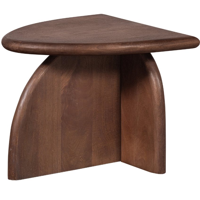 Hoorns Hnědý dřevěný odkládací stolek Manas
