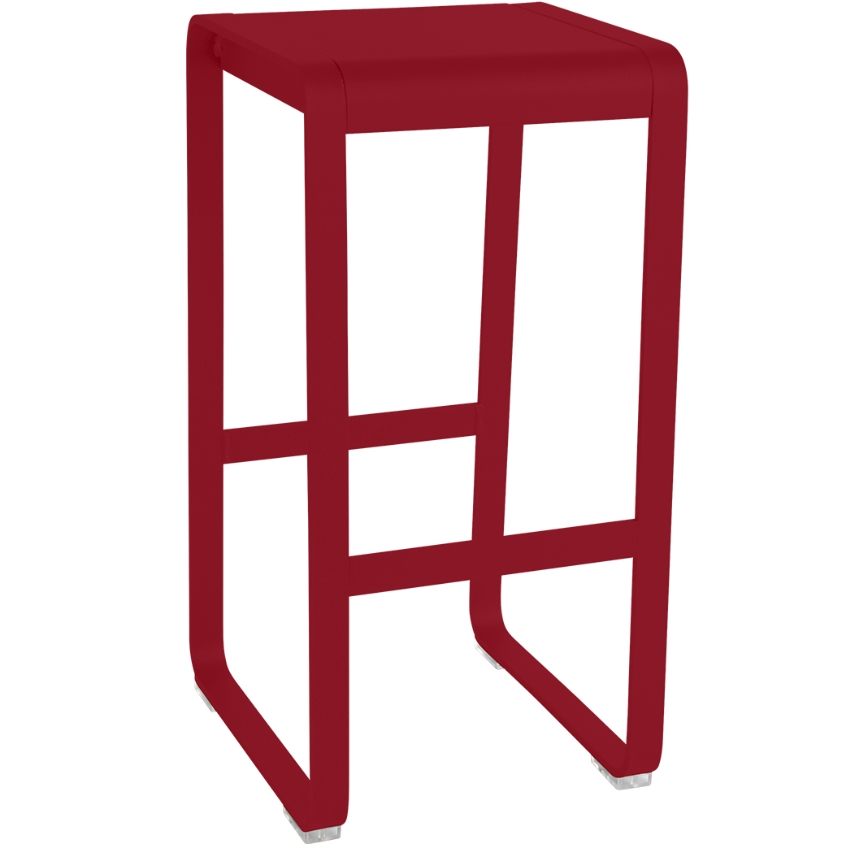 Červená hliníková zahradní barová židle Fermob