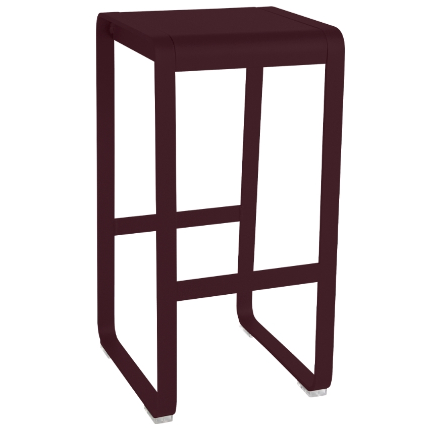 Třešňově červená hliníková zahradní barová židle