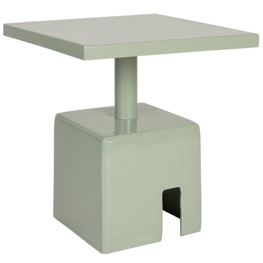 Zelený kovový odkládací stolek ZUIVER CHUBBY