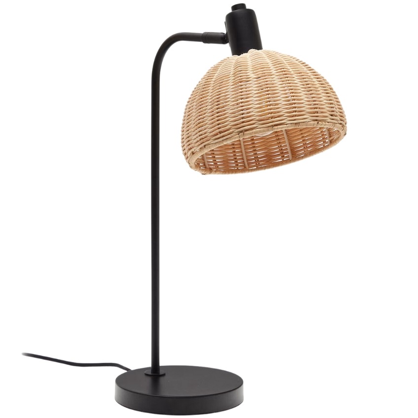 Černá kovová stolní lampa Kave