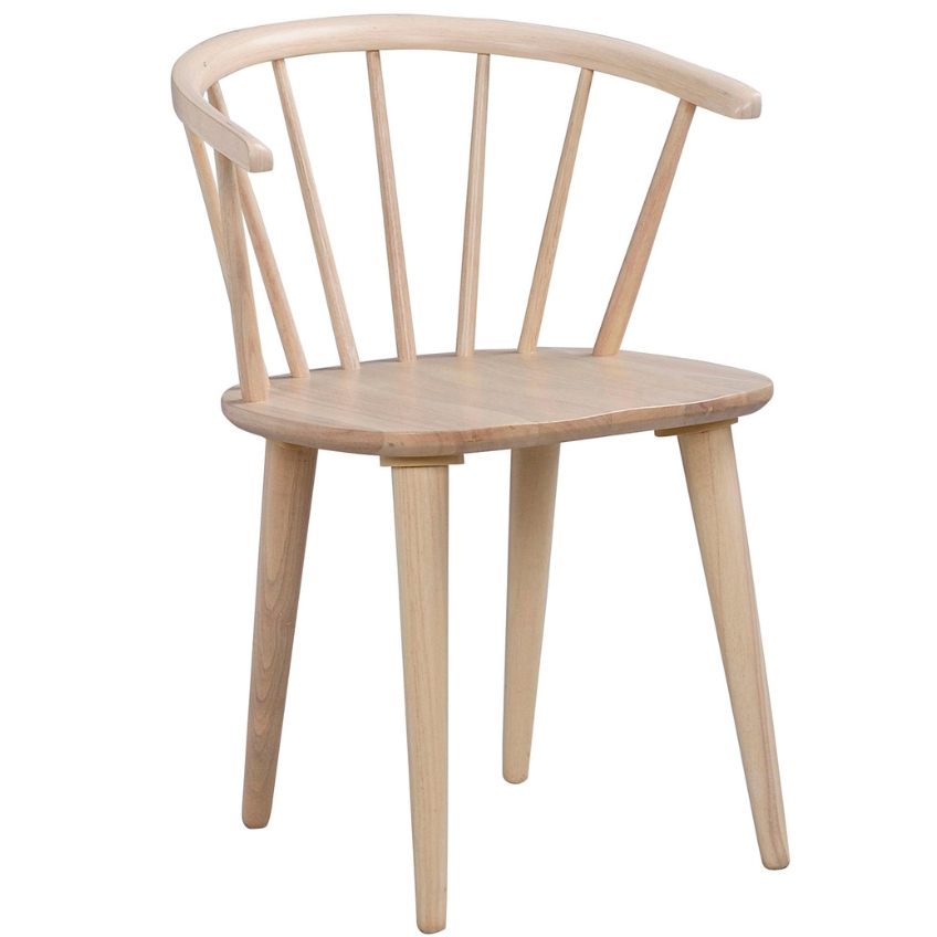 Bělená dřevěná jídelní židle