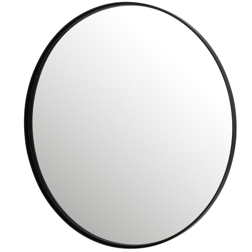 Černé kovové závěsné zrcadlo J-line